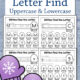 Mittens Find the Letter Worksheets Uppercase and Lowercase