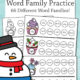 Winter Cupcakes Word Family Dab It Worksheets