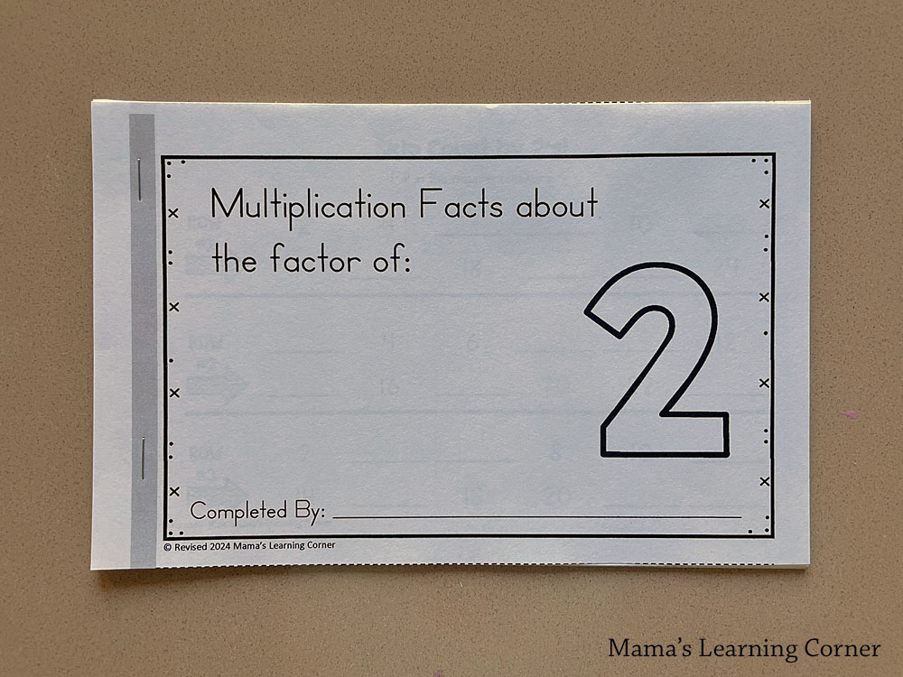 Multiplication Practice Facts Booklets for Tables 2 through 12