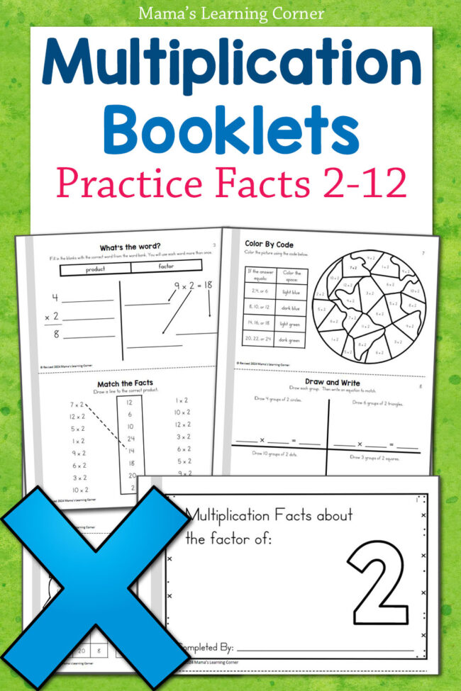 Multiplication Practice Facts Booklets for Tables 2 through 12 - Mamas Learning Corner Multiplication Practice Facts Booklets for Tables 2 through 12