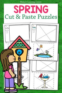 Spring Cut and Paste Puzzles