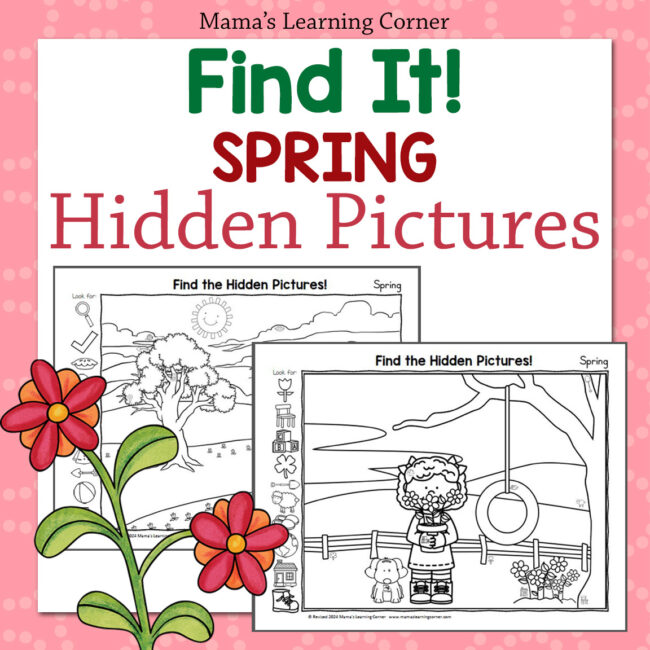 Spring Hidden Picture Worksheets - Mamas Learning Corner Spring Hidden Picture Worksheets