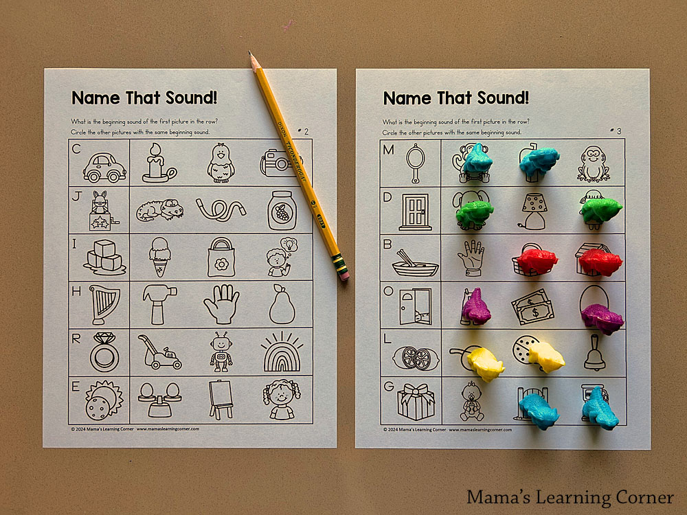 Beginning Sounds Match the Picture Worksheets - Mamas Learning Corner Beginning Sounds Match the Picture Worksheets
