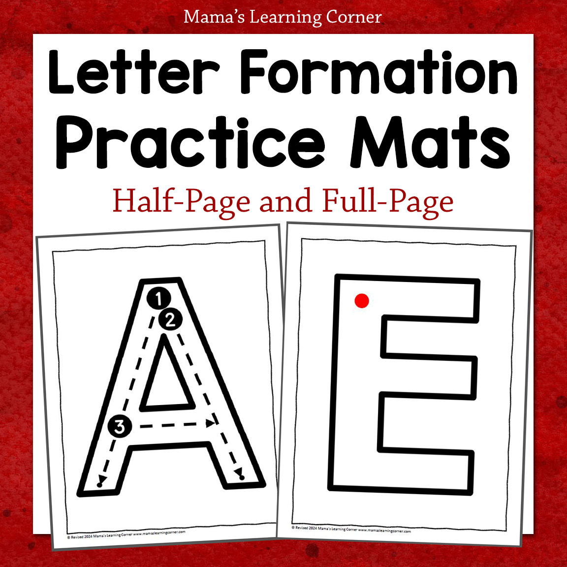 Letter Formation Practice Mats - Mamas Learning Corner Letter Formation Practice Mats