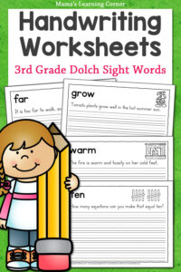 3rd Grade Dolch Sight Word Sentences Handwriting Practice - Mamas Learning Corner 3rd Grade Dolch Sight Word Sentences Handwriting Practice