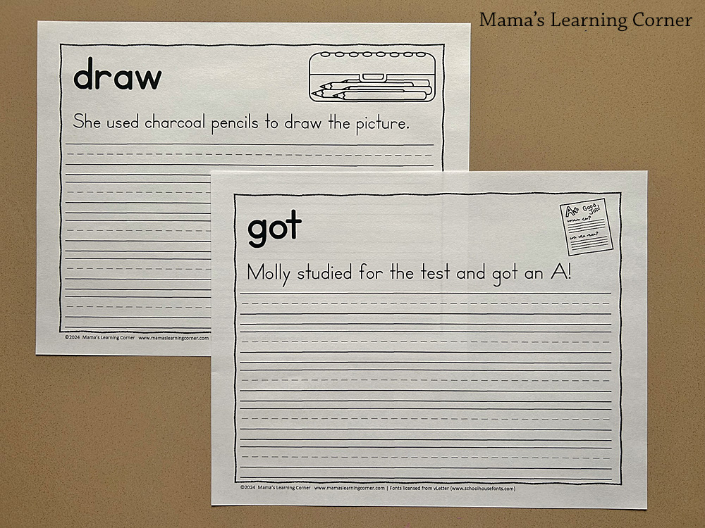 3rd Grade Dolch Sight Word Sentences Handwriting Practice Worksheets - Mamas Learning Corner Handwriting for 3rd Grade with Dolch Sight Words