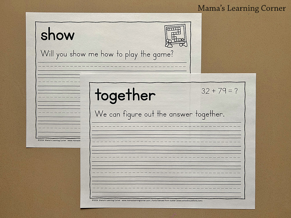 3rd Grade Dolch Sight Word Sentences Handwriting Practice Worksheets - Mamas Learning Corner 3rd Grade Dolch Sight Word Worksheets with Handwriting and Sentence Practice