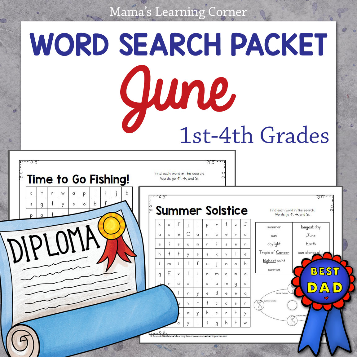 June Word Search Packet - Mamas Learning Corner June Word Search Printable Packet