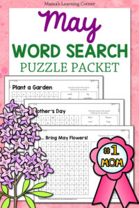 May Word Search Puzzle Packet