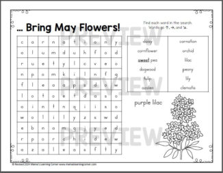 May Word Search Puzzle Packet