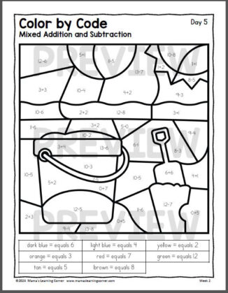 1st Grade Weekly Worksheet Packet Number 2
