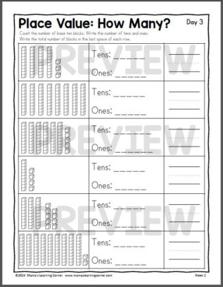 1st Grade Weekly Worksheet Packet Number 2