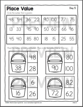 1st Grade Weekly Worksheet Packet