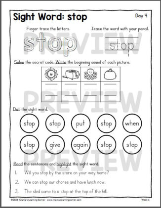 1st Grade Weekly Worksheet Packet