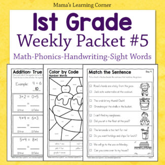 Printable 1st Grade Worksheet packet