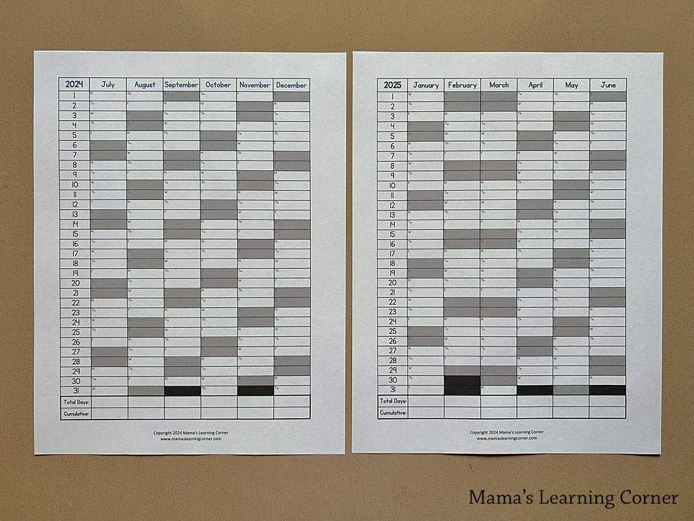 Homeschool Attendance Record 2024-2025 - Mamas Learning Corner Homeschool Attendance Record 2024-2025