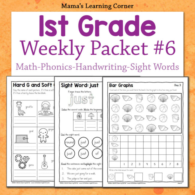 Printable 1st Grade Worksheet Packet
