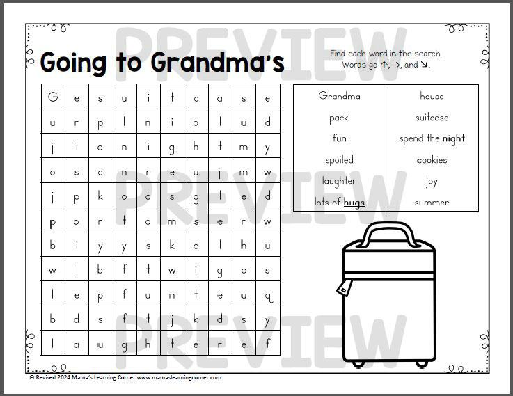 July Word Search Worksheets - Mamas Learning Corner July Word Search Worksheets