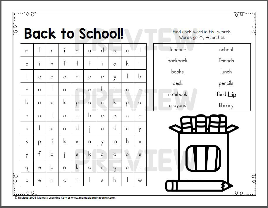 August Word Search Puzzles Worksheets - Mamas Learning Corner August Word Search Puzzles Worksheets