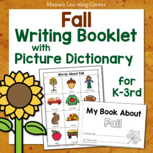 Fall Writing Booklet with Picture Dictionary