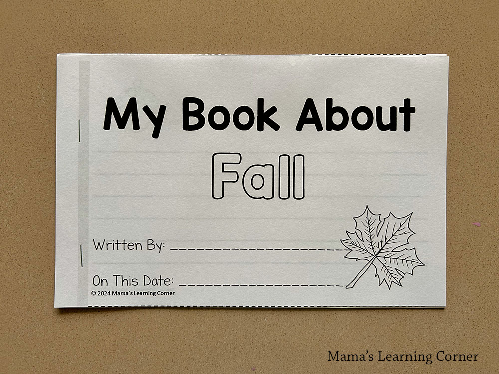 Fall Writing Booklet with Picture Dictionary