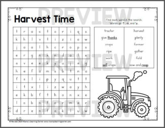 October Word Search Puzzle Packet