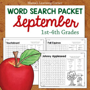 September Word Search Puzzles - Mamas Learning Corner September word search packet (10 puzzles + answer key)