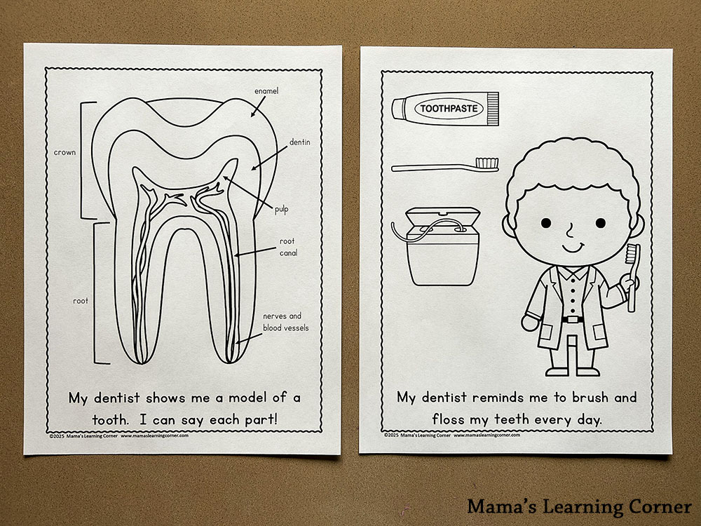 Going to the Dentist Booklet Printable - Mamas Learning Corner Going to the Dentist Booklet Printable