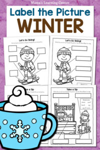 Winter Label the Picture Worksheets