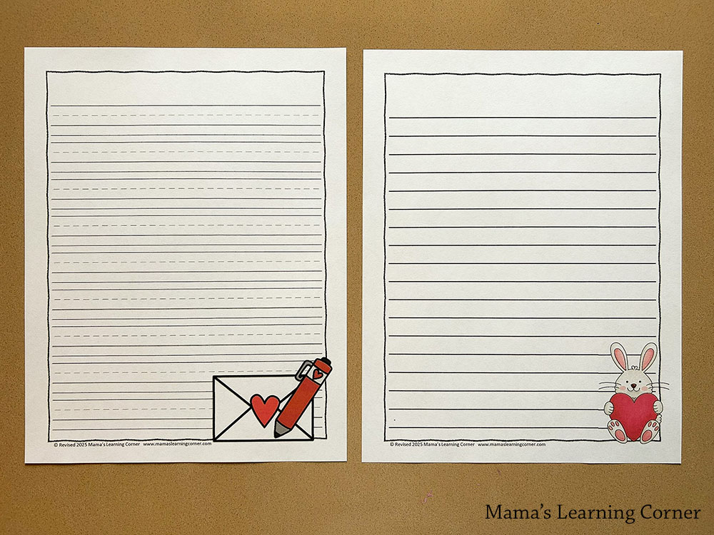 Blank Valentine's Day Writing Paper