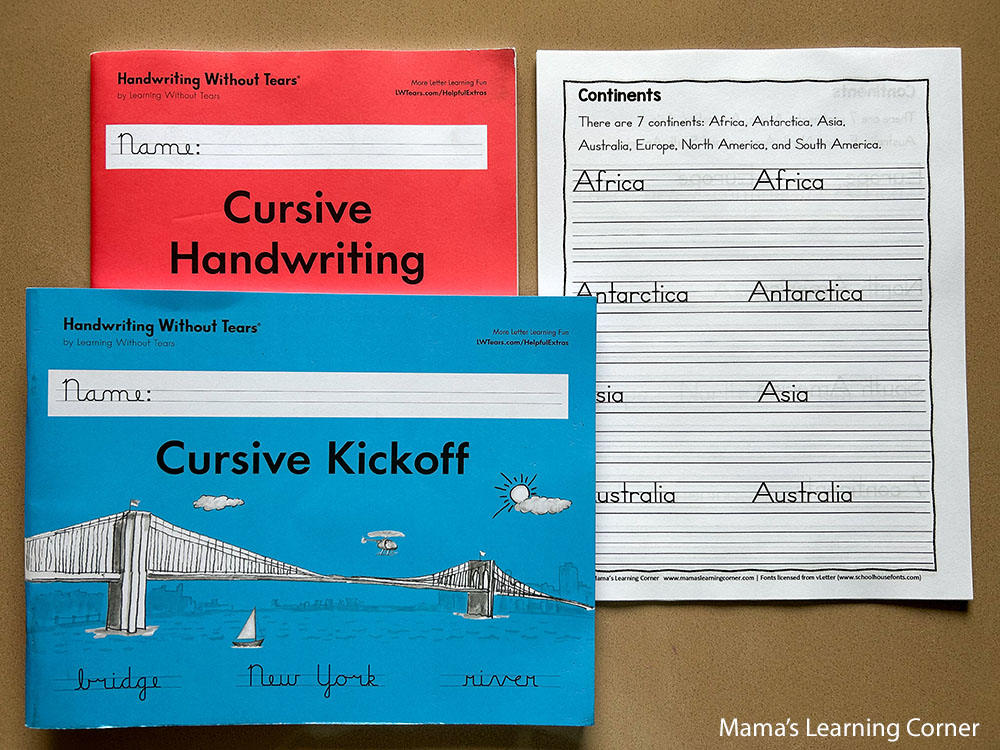 3rd Grade Handwriting Without Tears Cursive Practice - Mamas Learning Corner 3rd Grade Handwriting Without Tears Cursive Practice