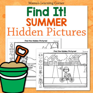 Summer Hidden Pictures Worksheets Revised 2025 8x8 - Mamas Learning Corner Summer Hidden Pictures Printable Packet