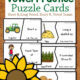 Fall Vowel Activities Puzzle Cards and Worksheets