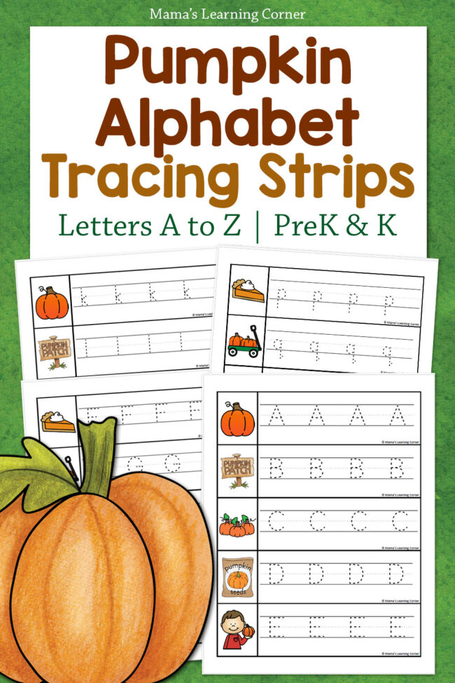 Pumpkin Alphabet Tracing Worksheets - Mamas Learning Corner Pumpkin Alphabet Tracing Worksheets