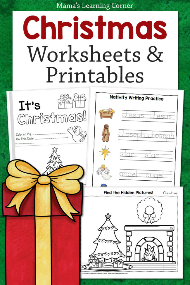 Christmas Worksheets and Printables Hub - Mamas Learning Corner Christmas Worksheets and Printables for Kids - coloring, crafts, Nativity worksheets, label the picture, and more!