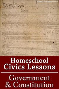 Free Homeschool Civics Lessons for Kids from Kindergarten to Middle School - Learn about the Government and the Constitution