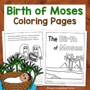 Birth of Moses Coloring Pages - Mamas Learning Corner Birth of Moses Coloring Pages