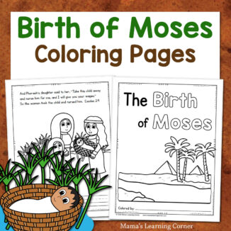 Birth of Moses Coloring Pages - Mamas Learning Corner Birth of Moses Coloring Pages