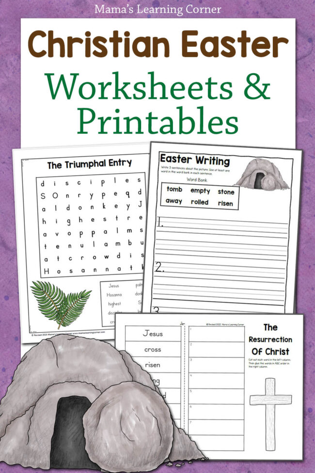 Christian Easter Printables for Kids from Preschool through 5th Grade