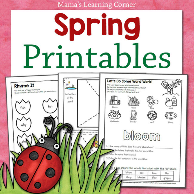 Spring Printables Hub Square - Mamas Learning Corner