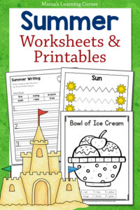 Summer Worksheets for Kids - Mamas Learning Corner Summer Worksheets for Kids