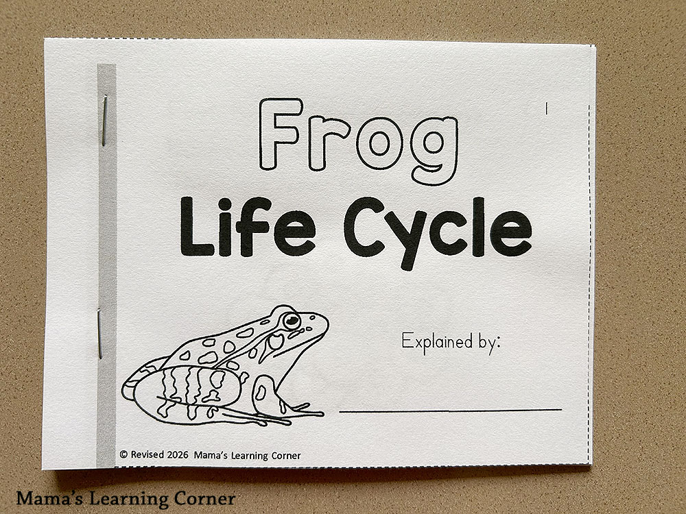 Frog Life Cycle Booklet Cover Page