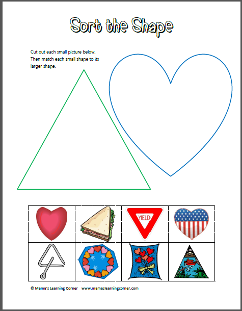 Kindergarten Shape Shorting Worksheet Printables | Search ...